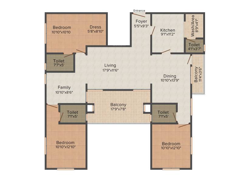 Manjooran Springs (3BHK+4T (2,022 sq ft) 2022 sq ft)