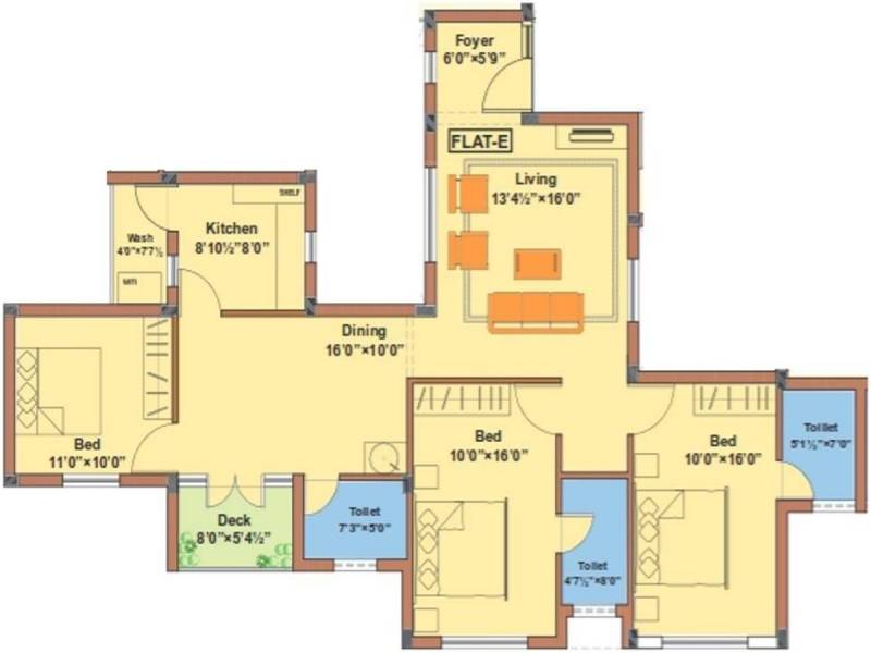 Platinum (3BHK+3T (1,513 sq ft) 1513 sq ft)