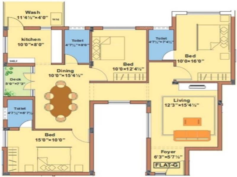  Platinum (3BHK+3T (1,534 sq ft) 1534 sq ft)