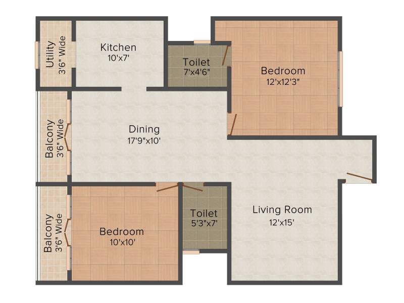 Manav Silver Springs (2BHK+2T (1,213 sq ft) 1213 sq ft)