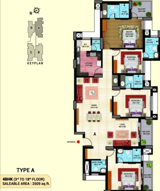 Cordial Bharathi (4BHK+5T (2,509 sq ft) 2509 sq ft)