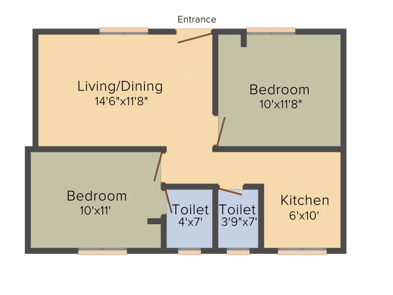 Guru Sri Mayoora (2BHK+2T (745 sq ft) 745 sq ft)
