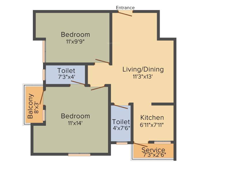 Guru Sri Mayoora (2BHK+2T (860 sq ft) 860 sq ft)