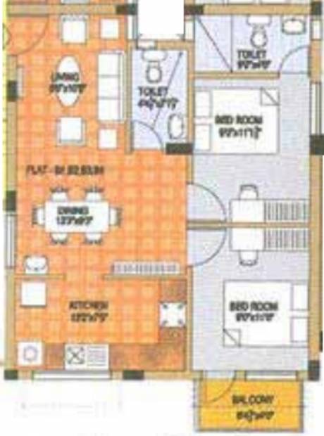 Copco Tamara Terrace (2BHK+2T (847 sq ft) 847 sq ft)