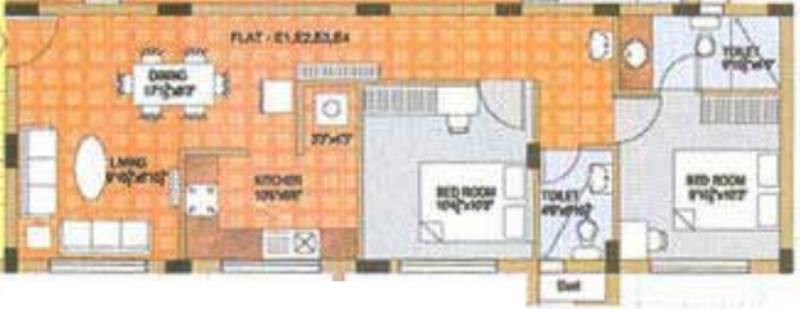 Copco Tamara Terrace (2BHK+2T (941 sq ft) 941 sq ft)