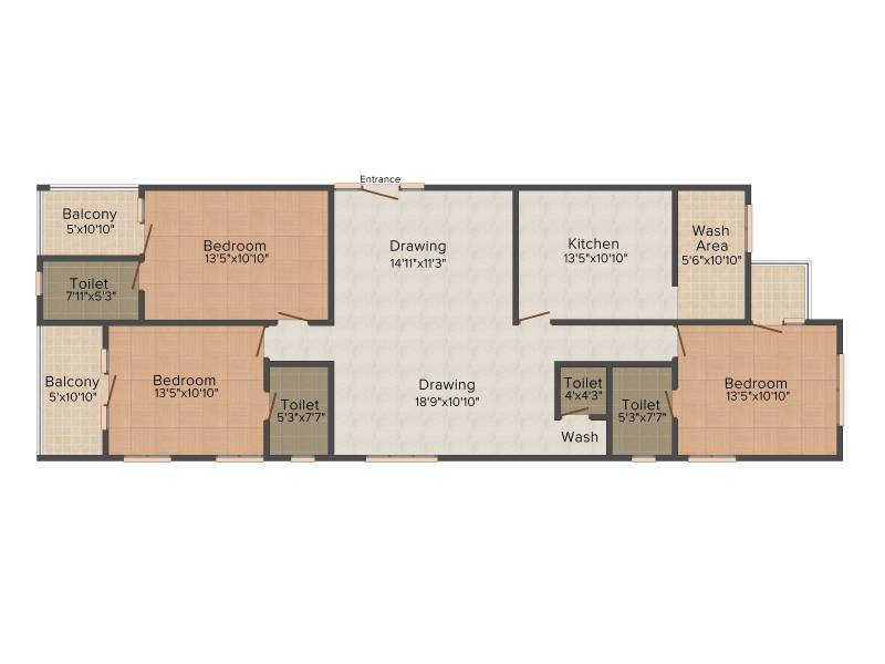 Aby Eco Garden (3BHK+4T (1,761 sq ft) 1761 sq ft)