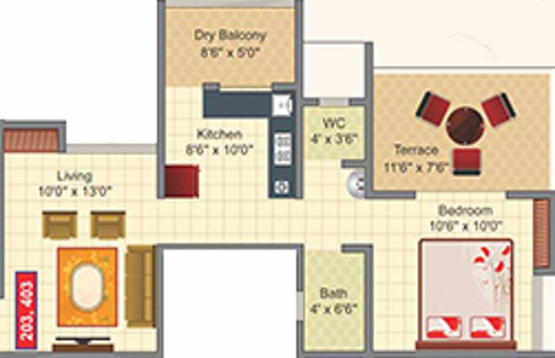 Neeti Constructions Shreeleela (1BHK+1T (670 sq ft) 670 sq ft)