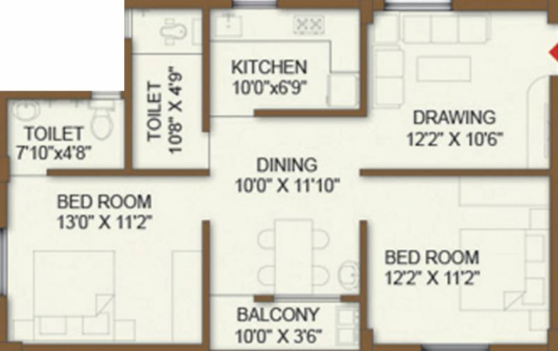 Neelanchal Mahadev Avenue (2BHK+2T (1,115 sq ft) 1115 sq ft)