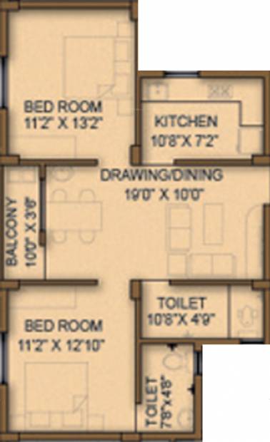 Neelanchal Mahadev Avenue (2BHK+2T (1,045 sq ft) 1045 sq ft)