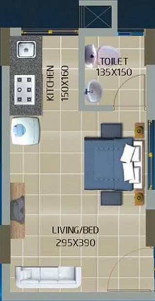 Sowparnika Sudarsanam (1BHK+1T (285 sq ft) 285 sq ft)