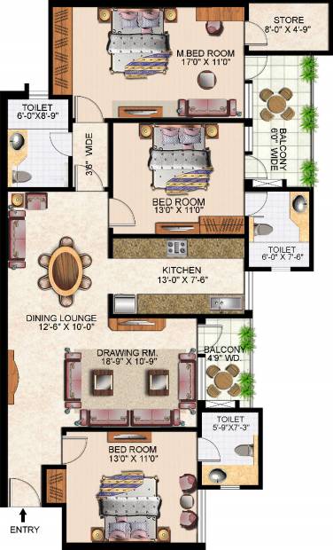 Gurukripa Indraprastha Grand (3BHK+3T (1,771 sq ft) 1771 sq ft)