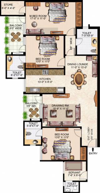 Gurukripa Indraprastha Grand (3BHK+3T (1,933 sq ft) 1933 sq ft)