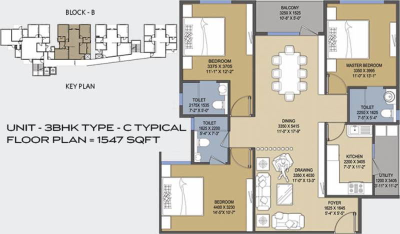 G Corp Mahalakshmi (3BHK+3T (1,547 sq ft) 1547 sq ft)