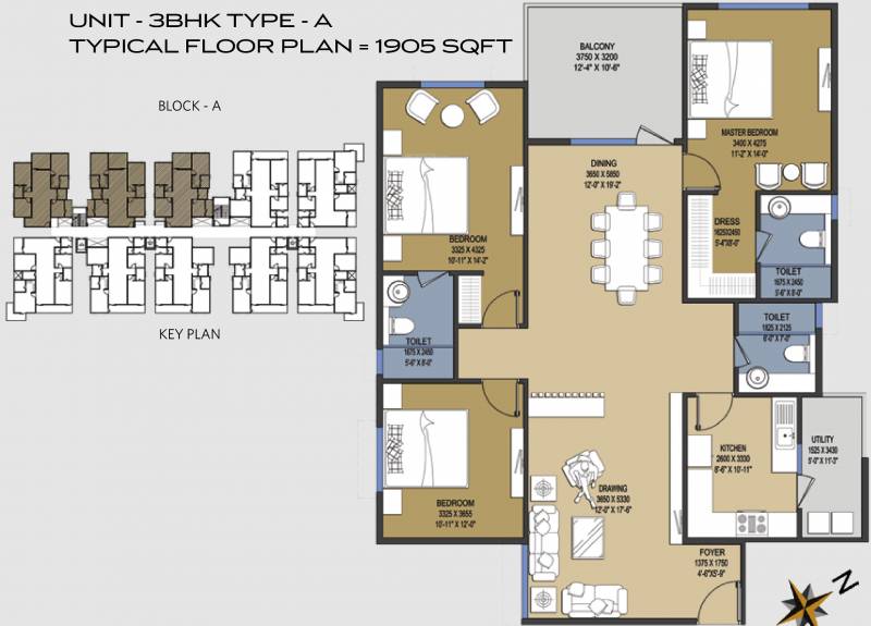 G Corp Mahalakshmi (3BHK+3T (1,905 sq ft) 1905 sq ft)