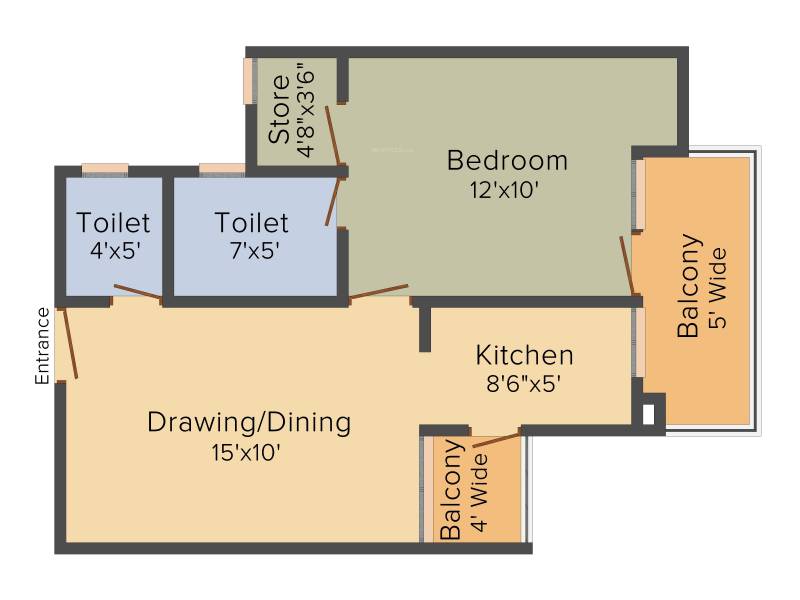 Techman Moti City (1BHK+1T (665 sq ft) 665 sq ft)