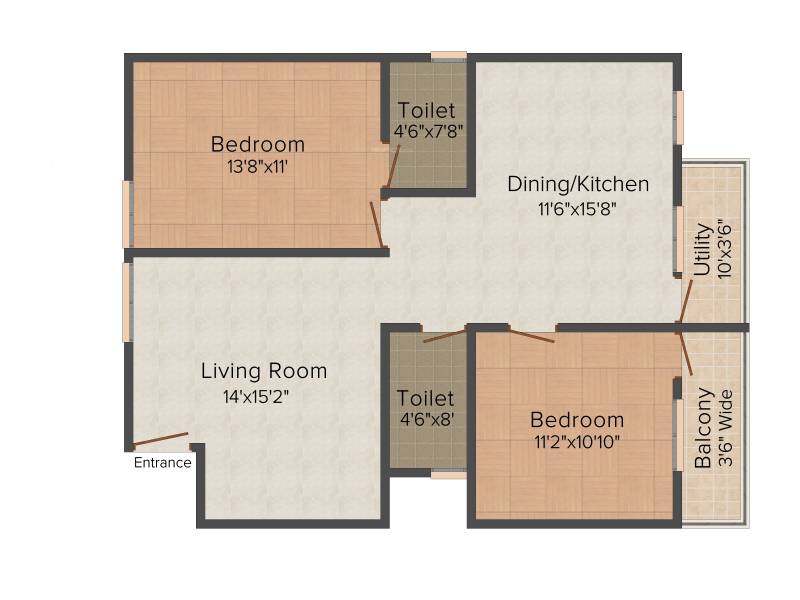 i1 SS Swadhama (2BHK+2T (1,160 sq ft) 1160 sq ft)