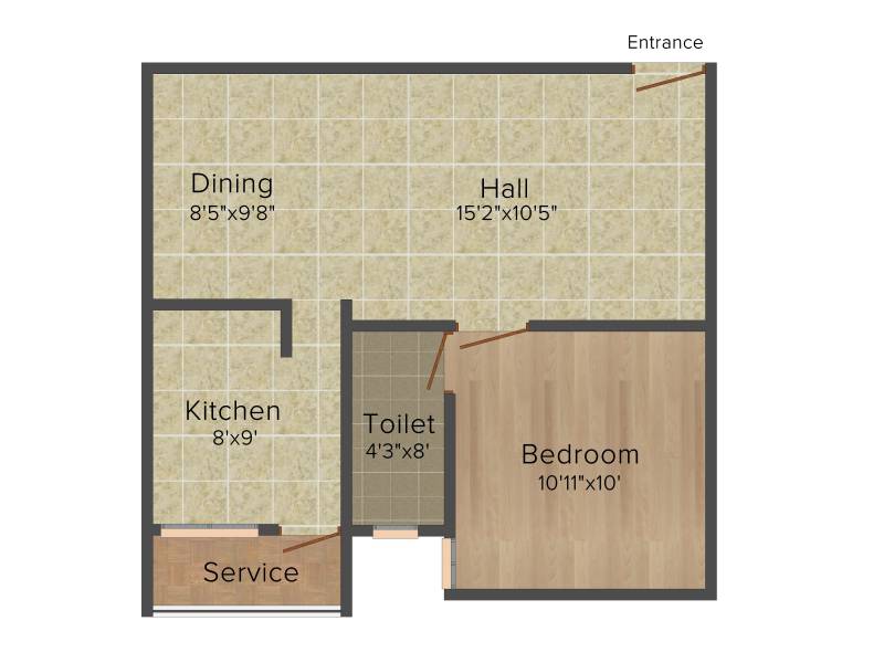 Sree Guru Viswaas 1BHK+1T (646 sq ft)