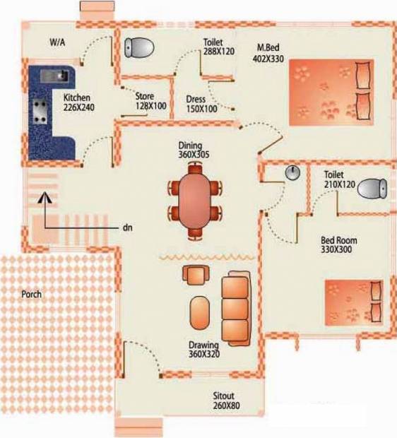  EVM Gardens (4BHK+4T (2,044 sq ft) 2044 sq ft)