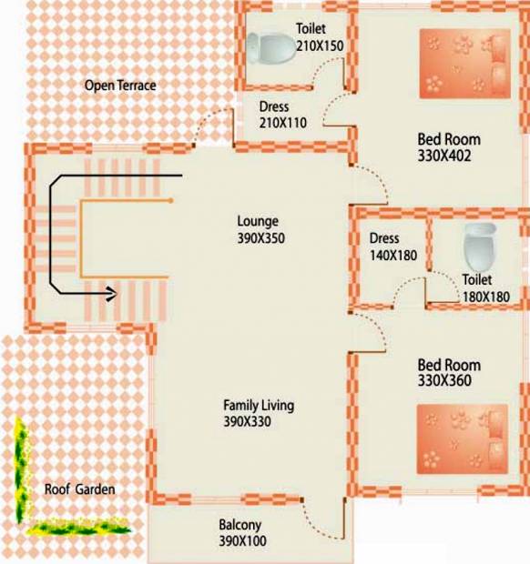  EVM Gardens (4BHK+4T (2,200 sq ft) 2200 sq ft)