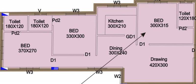  Chandrathara Phase 1 (3BHK+3T (1,170 sq ft) 1170 sq ft)