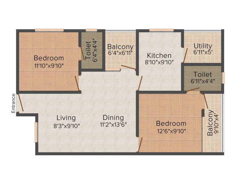 Siddhi Lakshmi Prabha (2BHK+2T (959 sq ft) 959 sq ft)
