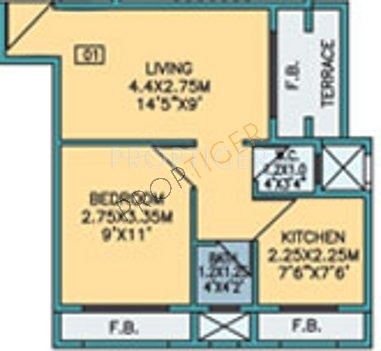Tejas Ojas (1BHK+1T (652 sq ft) 652 sq ft)