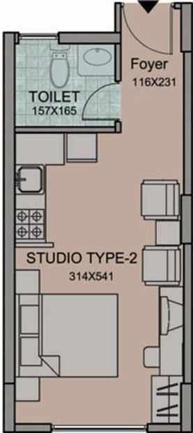 Unidesign Vykundam (1BHK+1T (412 sq ft) 412 sq ft)