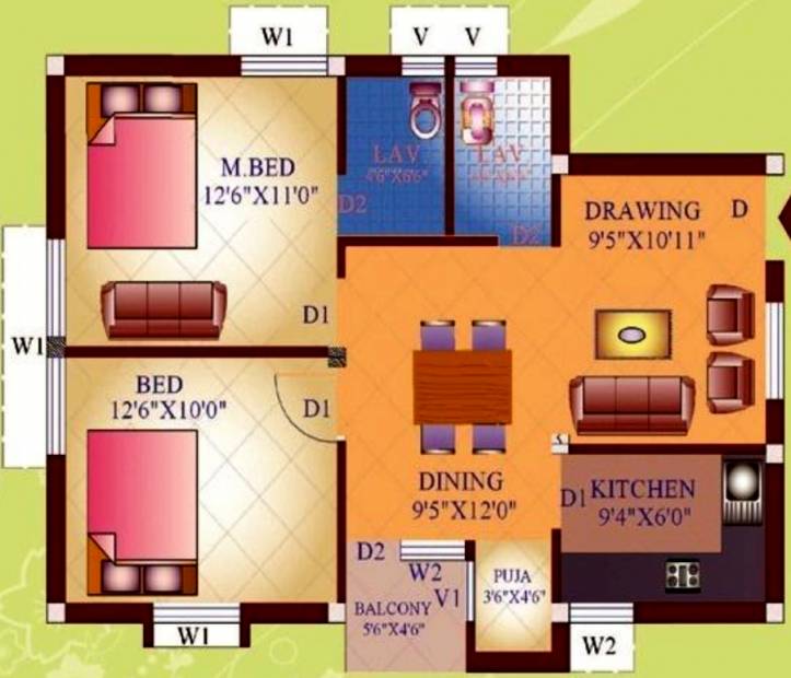 Prabhujee Enclave (2BHK+2T (950 sq ft) + Pooja Room 950 sq ft)