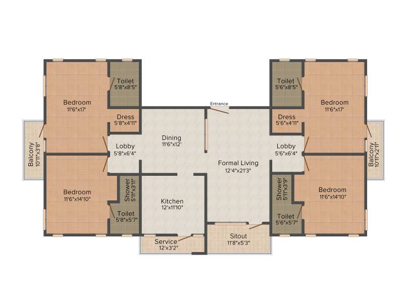 Arham Mahadev (4BHK+4T (2,599 sq ft) 2599 sq ft)