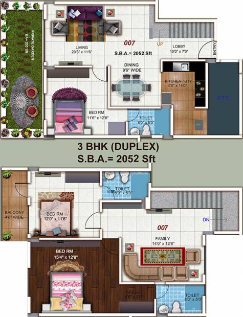 Sumukha Maple Grove (3BHK+3T (2,052 sq ft) 2052 sq ft)