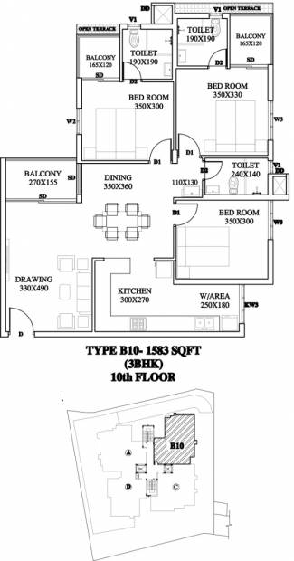 Oxoniya Identity (3BHK+3T (1,583 sq ft) 1583 sq ft)