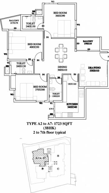 Oxoniya Identity (3BHK+4T (1,723 sq ft) 1723 sq ft)