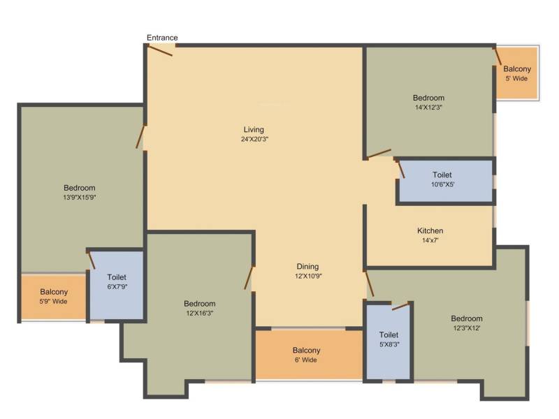 Ganges Ganges Sky (4BHK+4T (2,600 sq ft) 2600 sq ft)