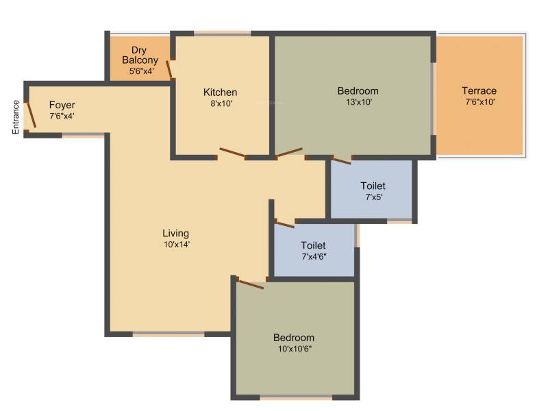 Mak Shades View Phase II (2BHK+2T (1,000 sq ft) 1000 sq ft)
