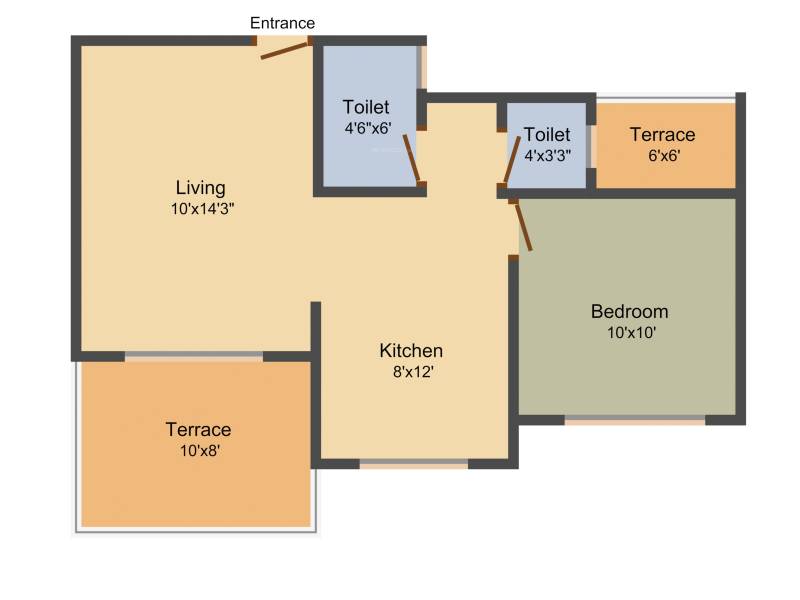 Mak Shades View Phase II (1BHK+1T (678 sq ft) 678 sq ft)