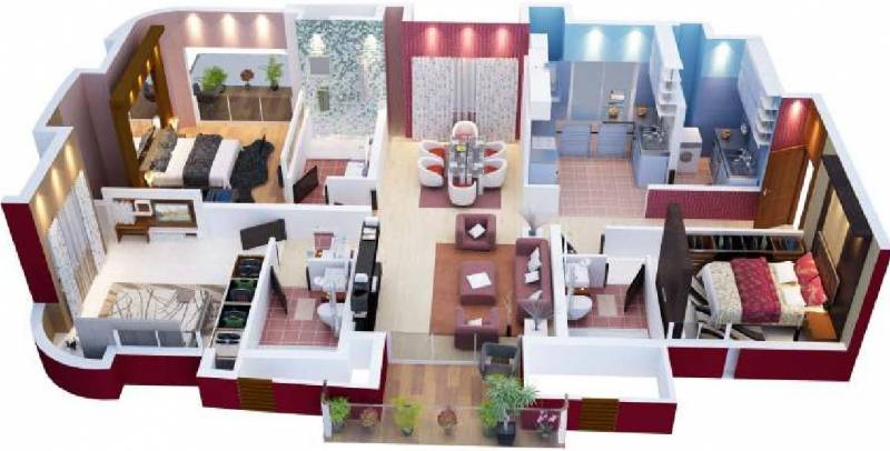 Windsor Amulyam (3BHK+2T (1,640 sq ft) 1640 sq ft)