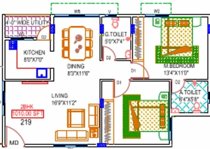 Someshwara Arcade (2BHK+2T (1,010 sq ft) 1010 sq ft)