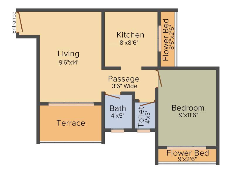 Yash Trinity (1BHK+1T (600 sq ft) 600 sq ft)