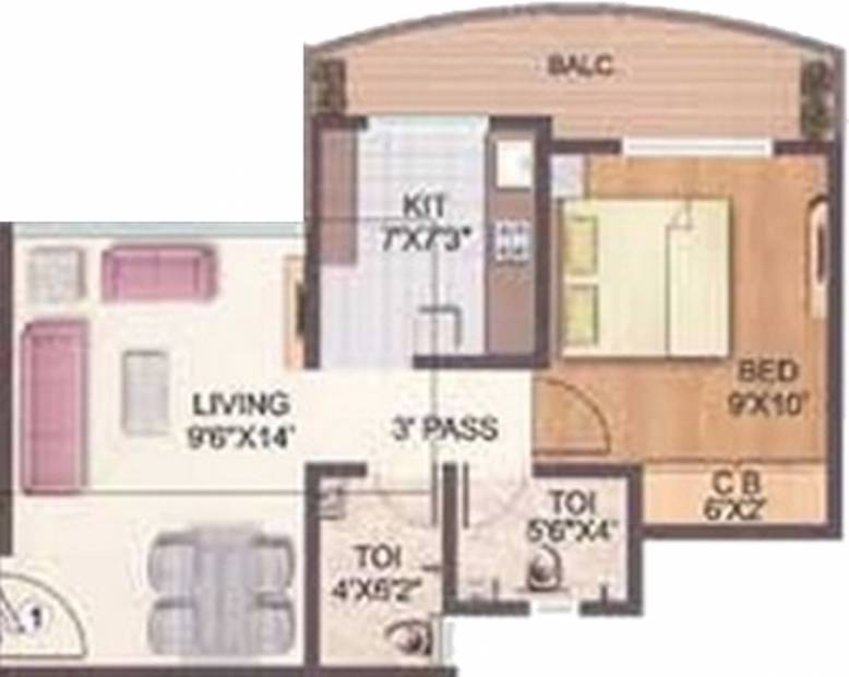 Sundar Heights (1BHK+2T (720 sq ft) 720 sq ft)