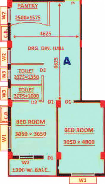 Sri Krishna Builders Kolkata Sova Residency (2BHK+2T (950 sq ft) 950 sq ft)