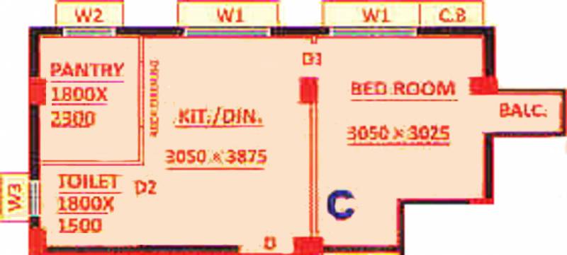 Sri Krishna Builders Kolkata Sova Residency (1BHK+1T (560 sq ft) 560 sq ft)