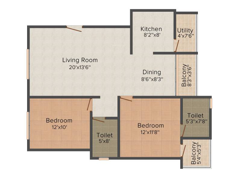 Reddy Royal (2BHK+2T (1,125 sq ft) 1125 sq ft)