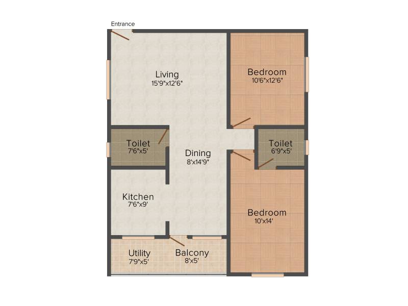 Bhagwan Embassy (2BHK+2T (1,125 sq ft) 1125 sq ft)