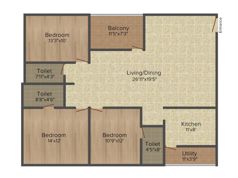 NVS Soma Enclave (3BHK+3T (1,719 sq ft) 1719 sq ft)