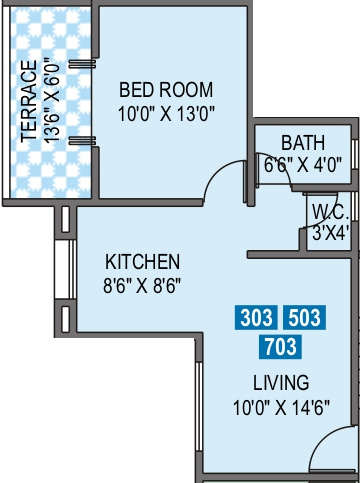 Tyagi Brookside (1BHK+1T (600 sq ft) 600 sq ft)