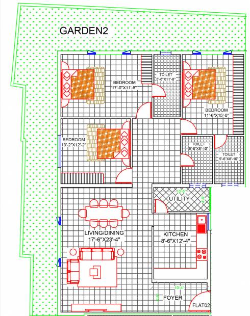 Redifice Arlington Promenade (3BHK+3T (2,313 sq ft) 2313 sq ft)