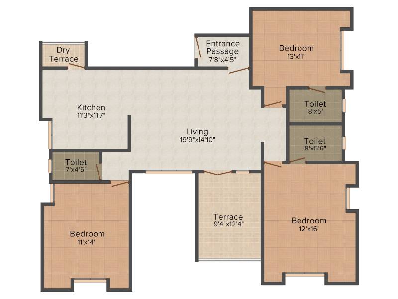 Gokhale Aashirwad (3BHK+3T (1,717 sq ft) 1717 sq ft)