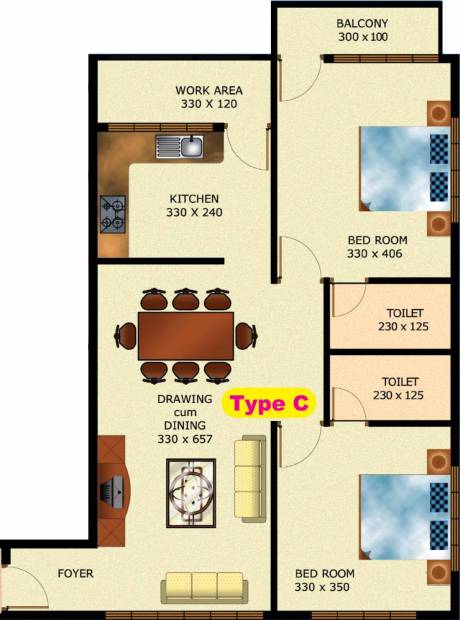 Group Four Developers Breeze (2BHK+2T (1,028 sq ft) 1028 sq ft)