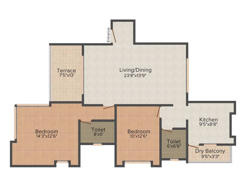 Angal Tathastu (2BHK+2T (1,360 sq ft) 1360 sq ft)