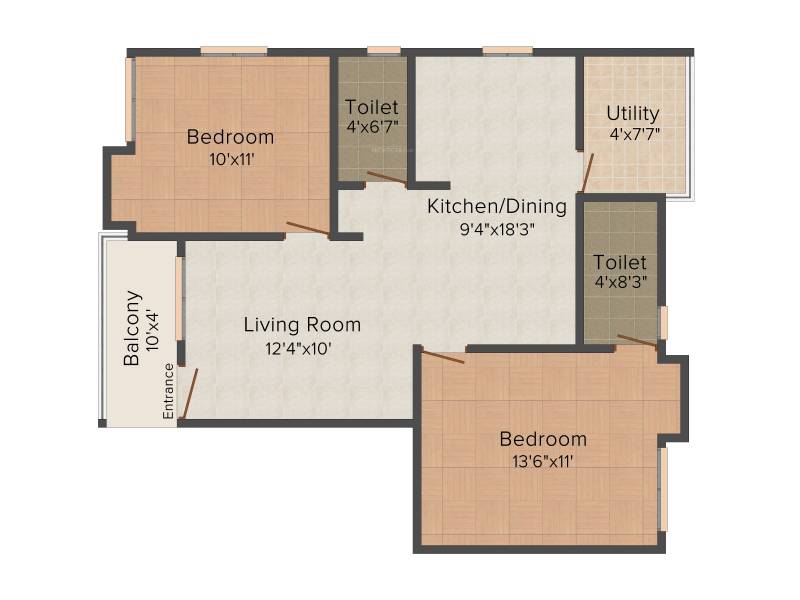 Keerthi Naviyas Sarumathi (2BHK+2T (963 sq ft) 963 sq ft)